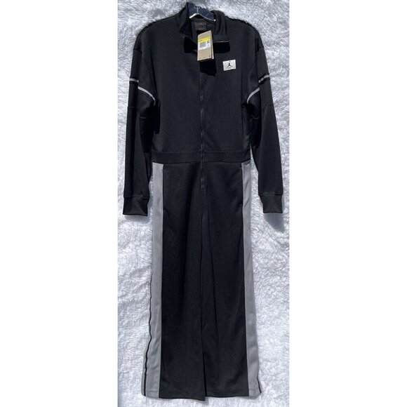 Nike Pants - NWT Nike Air Jordan Women's Small One Piece Flight Heritage Jumpsuit Black Gray
